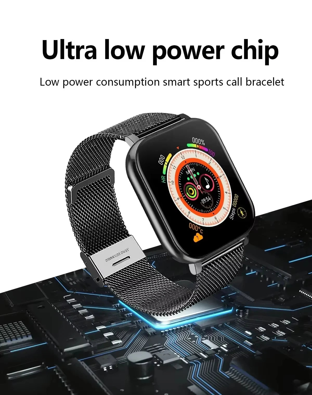 Reloj Inteligente VIVO para Android y iPhone, Pantalla HD de 2.01 Pulgadas, Responde y Realiza Llamadas, Vista Previa de Mensajes, Modos Deportivos, Esfera Personalizable, Pronóstico del Tiempo