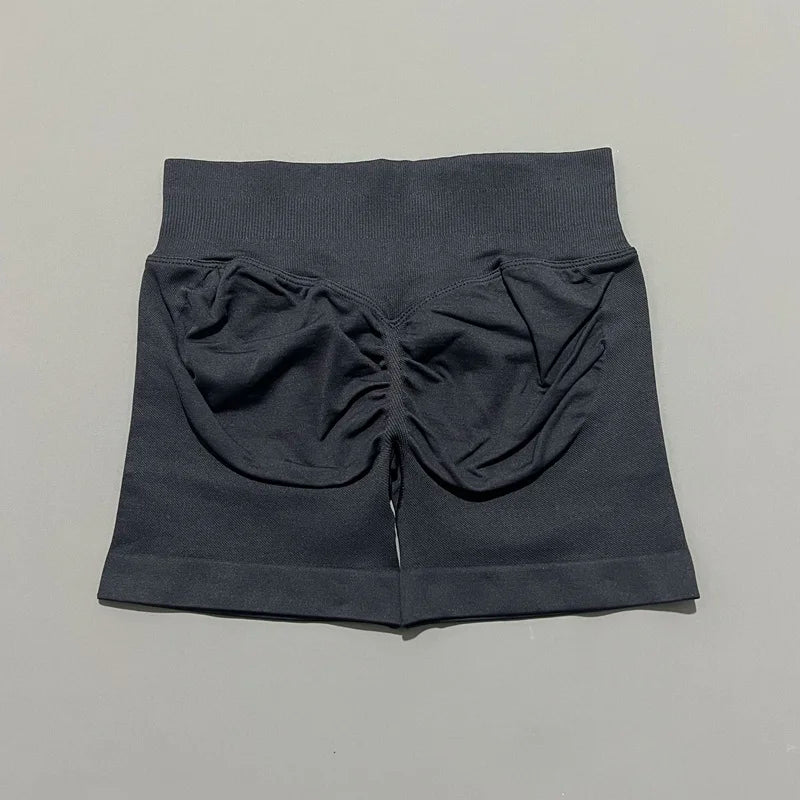 Shorts Deportivos HISTELLO Impacts de 4.5" para Mujer, Shorts de Ciclismo de Cintura Baja, Shorts de Gimnasio, Leggings de Yoga sin Costuras con Efecto Push-Up