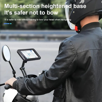 Soporte impermeable para teléfono móvil de motocicleta, bicicleta Universal, GPS 360 ° Soporte giratorio para teléfono