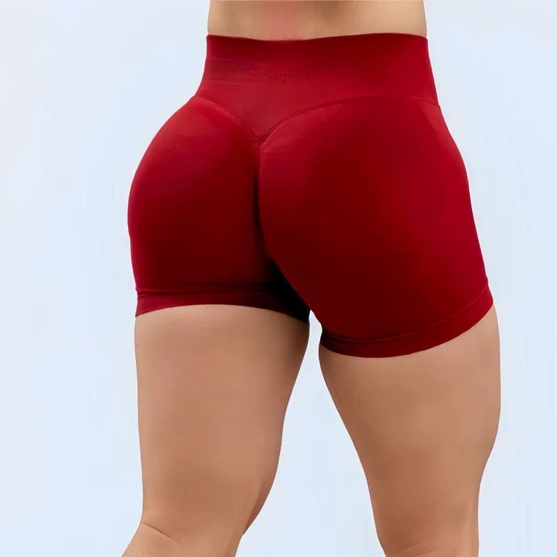 Shorts Deportivos HISTELLO Impacts de 4.5" para Mujer, Shorts de Ciclismo de Cintura Baja, Shorts de Gimnasio, Leggings de Yoga sin Costuras con Efecto Push-Up