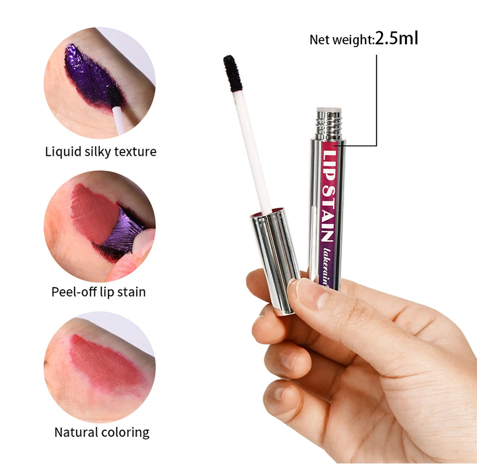 Long-lasting Waterproof Pink Lip Tint, Transfer-Proof Non-Stick Cup, Natural Lip Stain, Women's Cosmetics