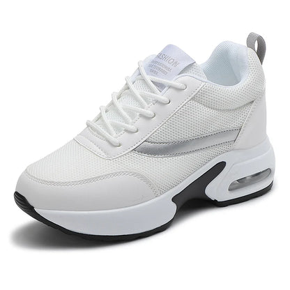 Zapatos de plataforma a la moda para mujer, zapatos informales invisibles con aumento de altura, zapatos transpirables con cojín de aire para caminar y viajar