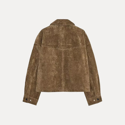 Chaqueta de Piloto de Cuero Puro para Mujer Z, Estilo, Corte Están, Chaqueta Corta, E y de Calidad