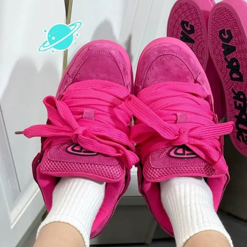 Zapatos informales transpirables de malla clásica para mujer, calzado deportivo antideslizante y resistente al desgaste con suela gruesa para correr por la mañana en el campus