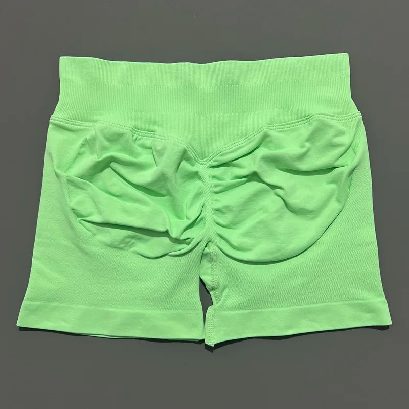Shorts Deportivos HISTELLO Impacts de 4.5" para Mujer, Shorts de Ciclismo de Cintura Baja, Shorts de Gimnasio, Leggings de Yoga sin Costuras con Efecto Push-Up