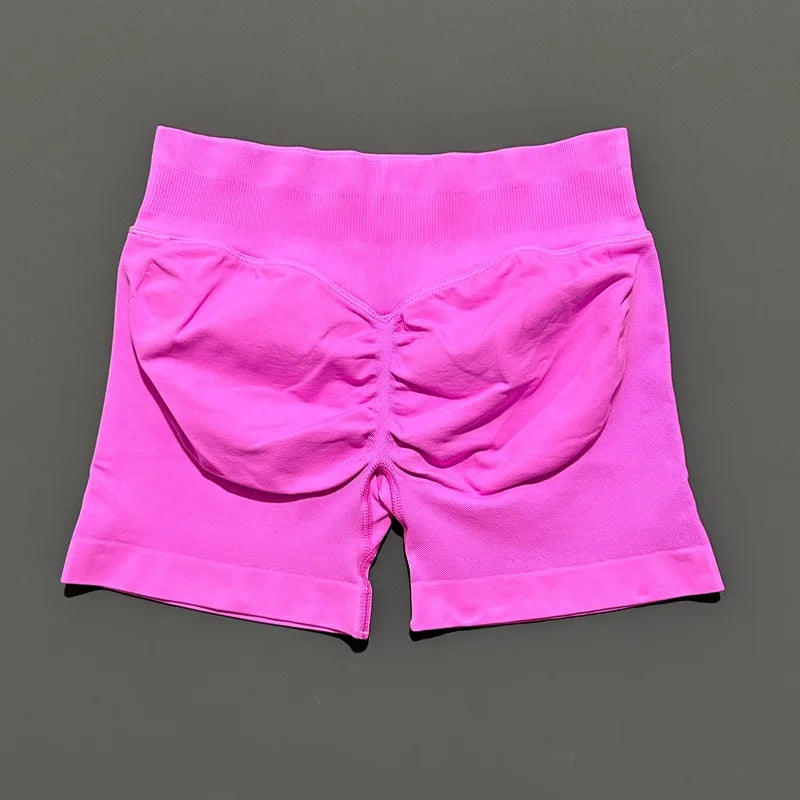 Shorts Deportivos HISTELLO Impacts de 4.5" para Mujer, Shorts de Ciclismo de Cintura Baja, Shorts de Gimnasio, Leggings de Yoga sin Costuras con Efecto Push-Up
