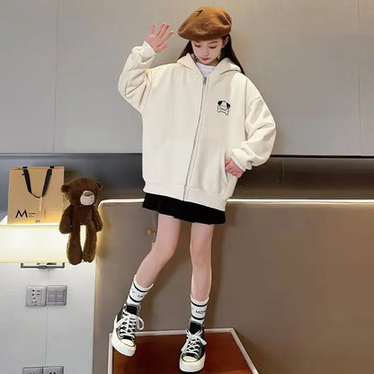 Korean-style long-eared Pacha dog hoodie, loose, trendy, and versatile, for toddlers