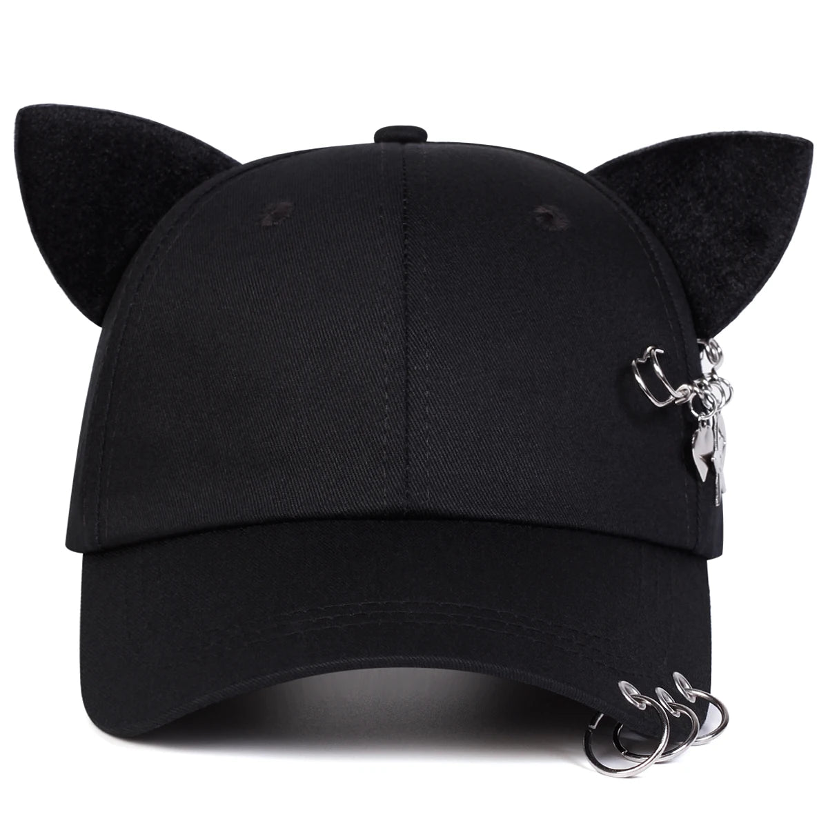 Gorra de Béisbol Unisex con Orejas de Gato, Ajustable, Casual, para Primavera y Otoño, Protección Solar, Gorra Deportiva