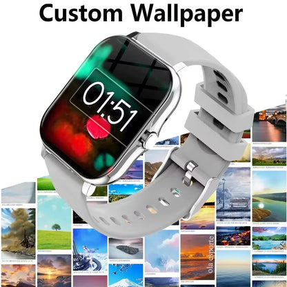Reloj Inteligente VIVO para Android y iPhone, Pantalla HD de 2.01 Pulgadas, Responde y Realiza Llamadas, Vista Previa de Mensajes, Modos Deportivos, Esfera Personalizable, Pronóstico del Tiempo