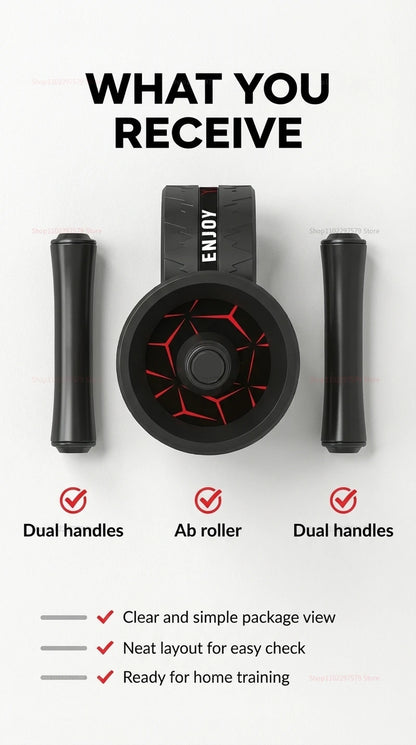 Equipo Mejorado para Ejercicios Abdominales y de Core, Rueda Abdominal para Entrenamiento de Fuerza de Cuerpo Completo con Accesorio de Soporte para Rodillas
