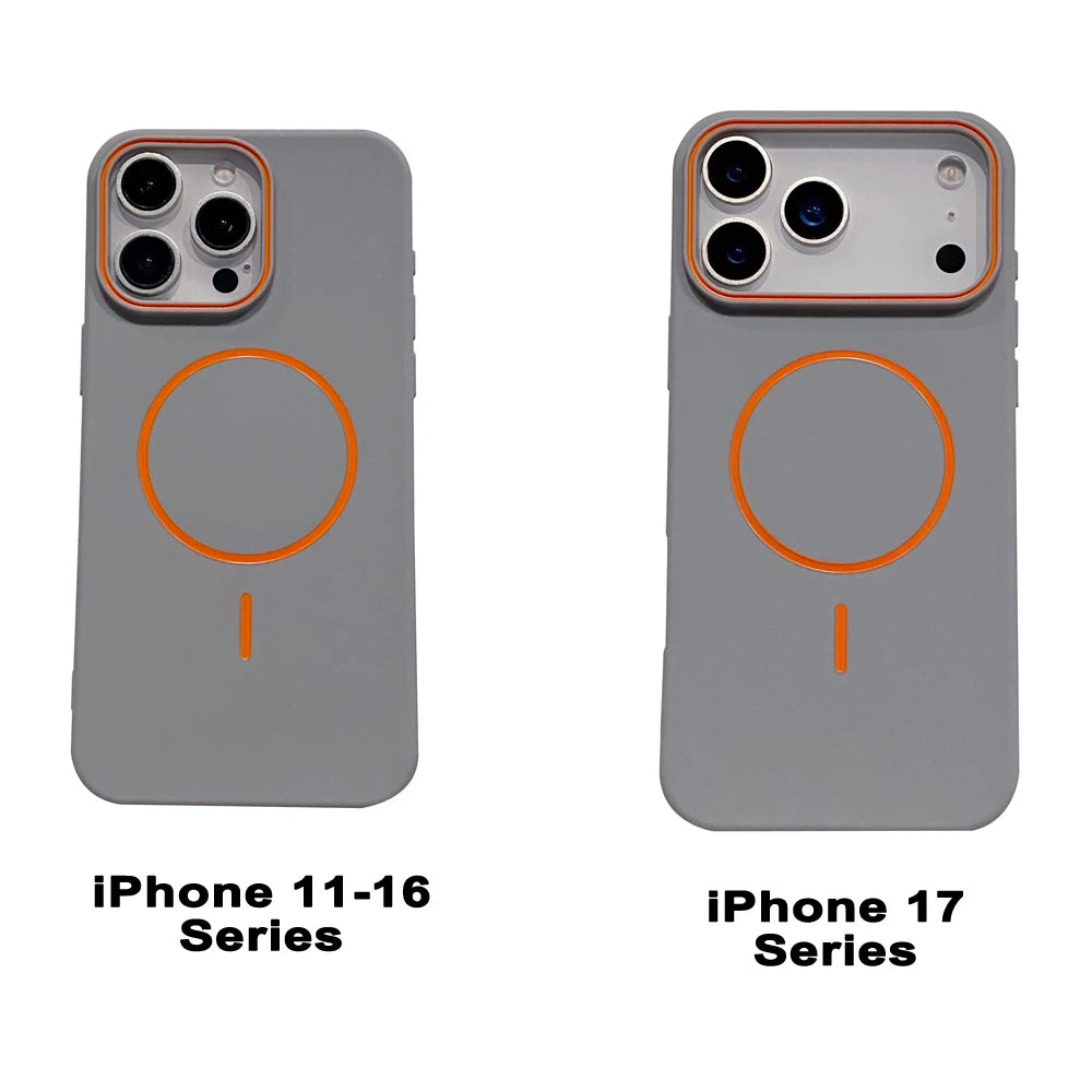 Funda de teléfono magnética ultrafina Simple para iPhone 11, 12, 13, 14, 15, 16 17 Pro Max 17 Air, funda de teléfono mate suave con carga inalámbrica