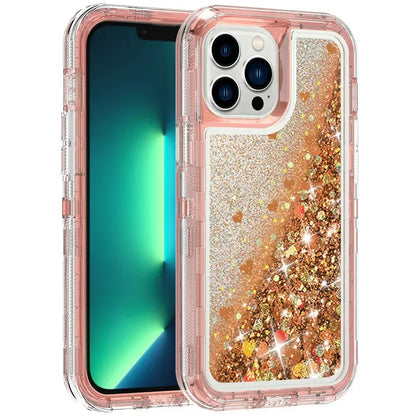 Funda de lujo con purpurina dinámica y arena movediza para IPhone 17 16 15 14 13 Pro Max X XSMAX XR SE 6 7 8 Plus, funda de teléfono pesada a prueba de golpes