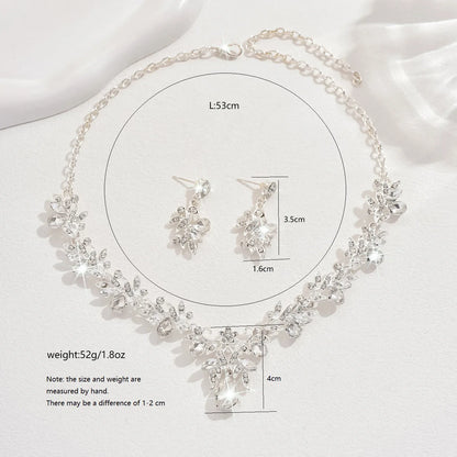 3 uds nuevos conjuntos de Collar de moda para mujer Collar de gota de agua gargantilla Collar pendiente conjunto de joyería para graduación cumpleaños boda nupcial