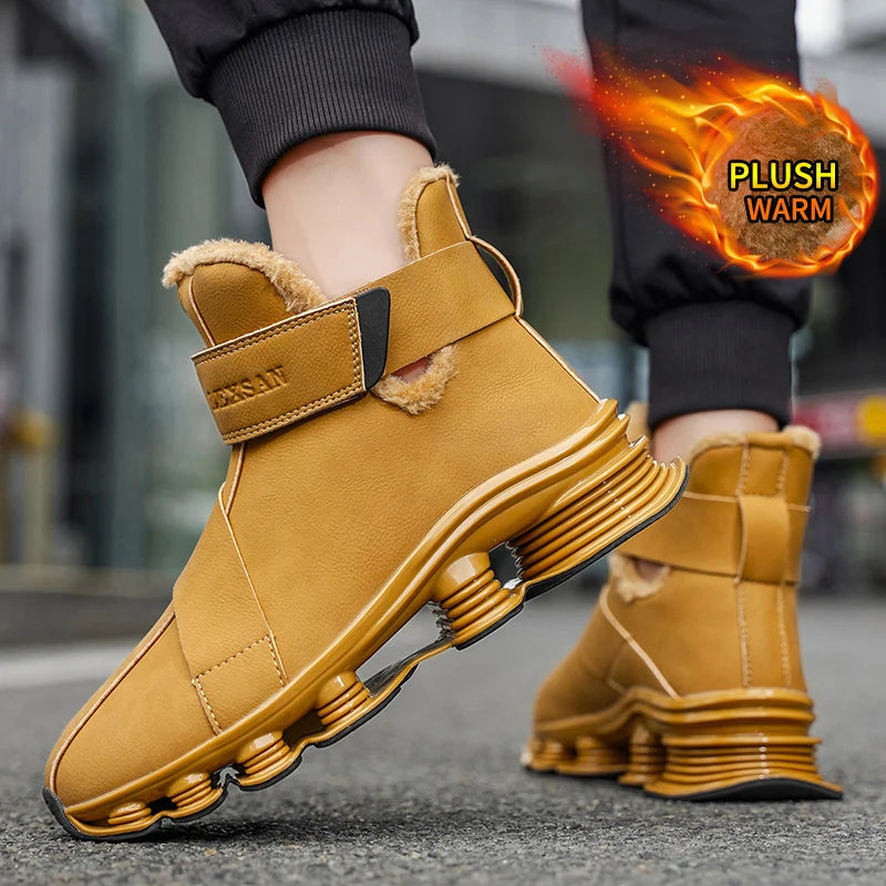 Women's and Men's Boots, New Winter Sneakers, Warm Women's and Men's Shoes, Waterproof Non-slip Plush Trainers, Women's and Men's Tennis Shoes, Boots, Women's and Men's Winter Trainers