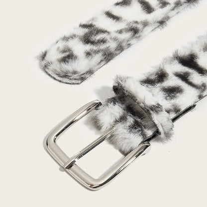 Cinturones góticos Y2K para mujer, pretina de piel de Animal vívida Artificial a la moda, accesorios Punk de Hip hop, pretina vaquera rosa para invierno.