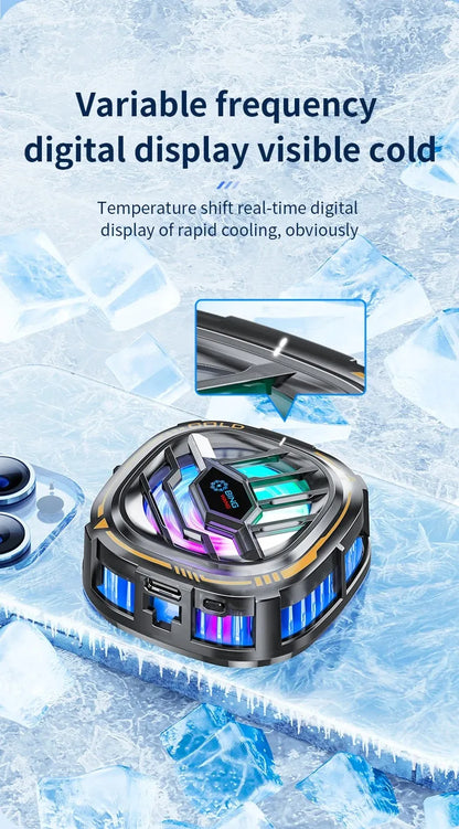 X76 2 en 1 ventilador de refrigeración de radiador móvil magnético 3 velocidades RGB para juego de teléfono PUBG iPhone Samsung Huawei
