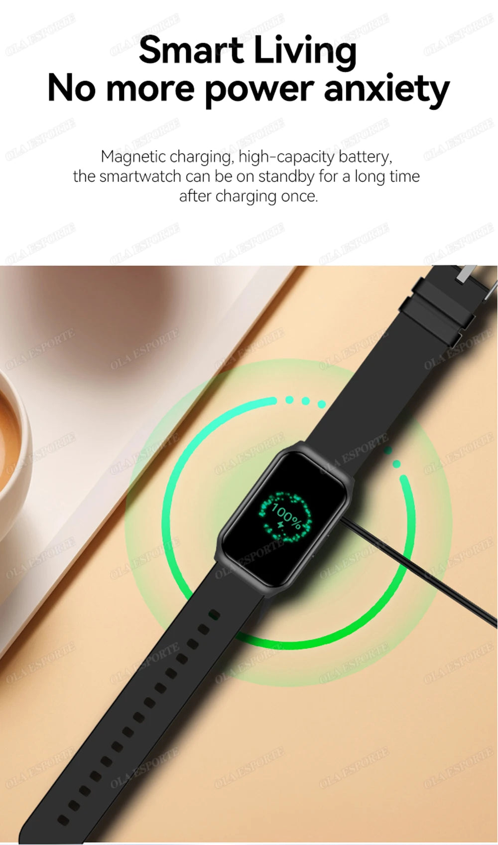 Para mujeres hombres reloj inteligente pantalla AMOLED salud monitoreo del ritmo cardíaco Bluetooth llamada IP68 impermeable deporte al aire libre pulsera inteligente