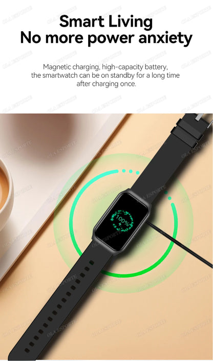Para mujeres hombres reloj inteligente pantalla AMOLED salud monitoreo del ritmo cardíaco Bluetooth llamada IP68 impermeable deporte al aire libre pulsera inteligente