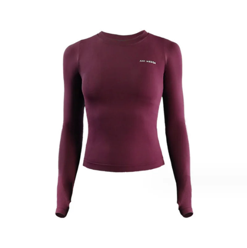 Camisas de Yoga de manga larga, ropa deportiva para mujer, ropa deportiva para gimnasio, mujer, para correr.