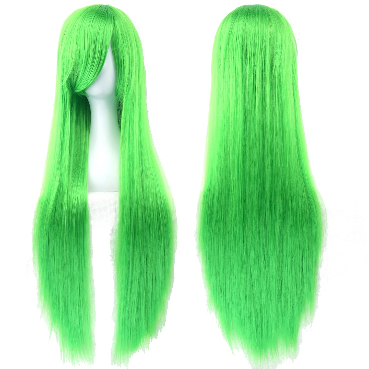 Soowee, pelo sintético de 80cm de largo, pelucas de Cosplay blancas y moradas, peluca recta de pelo negro para fiesta, peluca para mujer.
