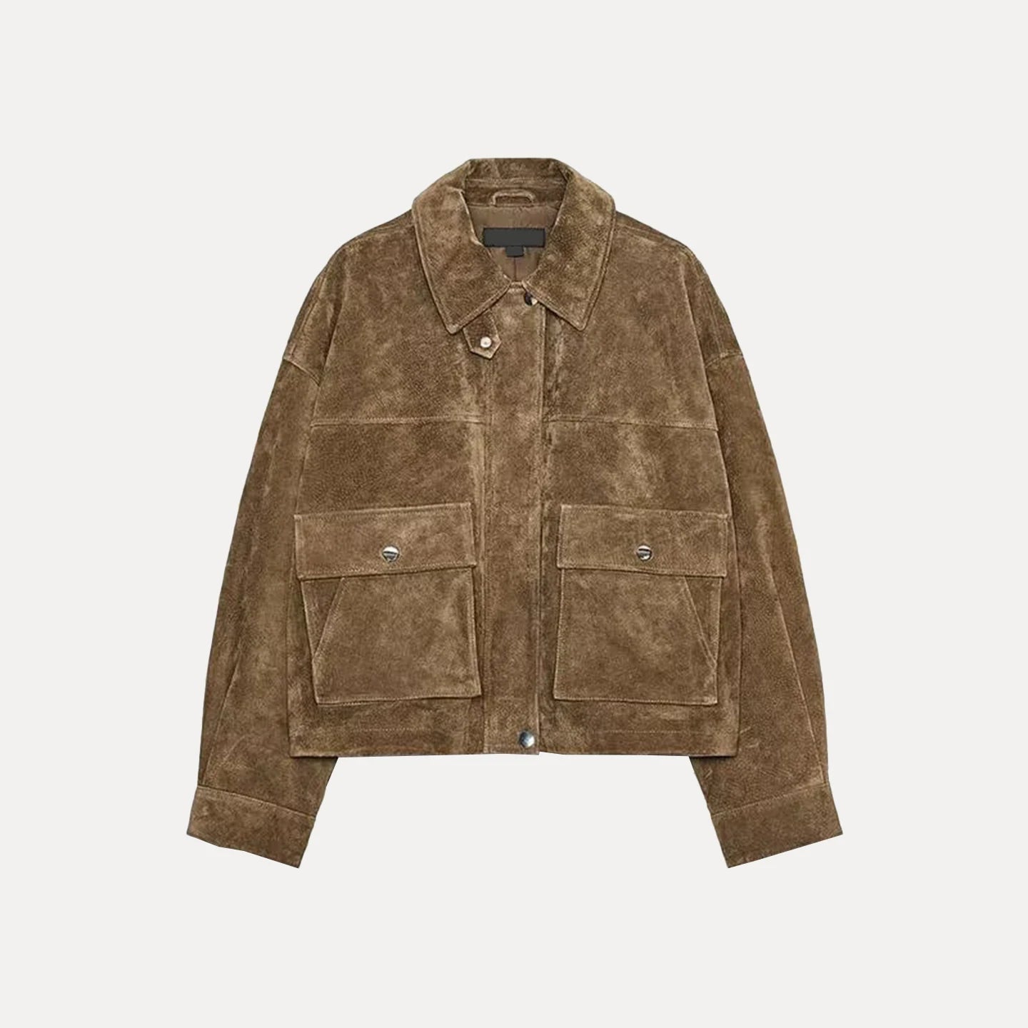 Chaqueta de Piloto de Cuero Puro para Mujer Z, Estilo, Corte Están, Chaqueta Corta, E y de Calidad