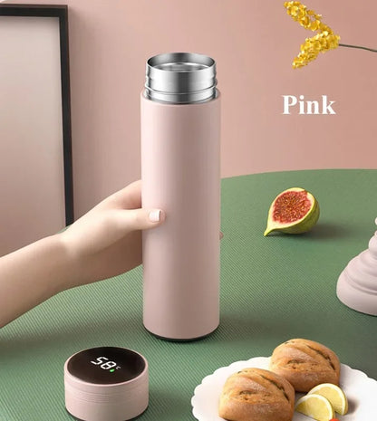 Taza Termo con pantalla de temperatura de 500ML, botella Termo dividida de acero inoxidable, taza aislada al vacío para exteriores, regalo del Día del Padre