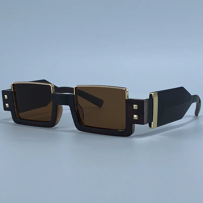 Gafas de sol cuadradas Punk Y2K 2026 marca de lujo, gafas de sol Retro Steampunk para mujer, gafas de sol para exterior UV400