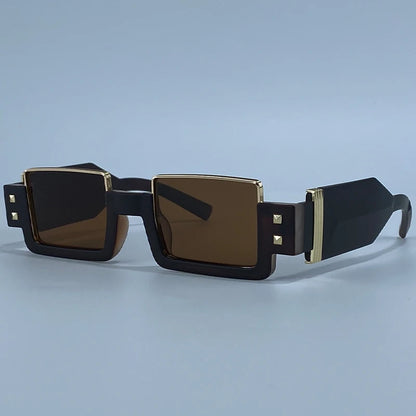 Gafas de sol cuadradas Punk Y2K 2026 marca de lujo, gafas de sol Retro Steampunk para mujer, gafas de sol para exterior UV400