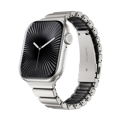 Correa de Acero Inoxidable para Apple Watch Series 10 11 42mm, Correa de Goma para Mujer para Iwatch 9 8 7 41mm 6 5 4 3 2 1 40mm 38mm