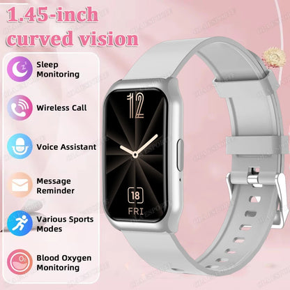 Para mujeres hombres reloj inteligente pantalla AMOLED salud monitoreo del ritmo cardíaco Bluetooth llamada IP68 impermeable deporte al aire libre pulsera inteligente