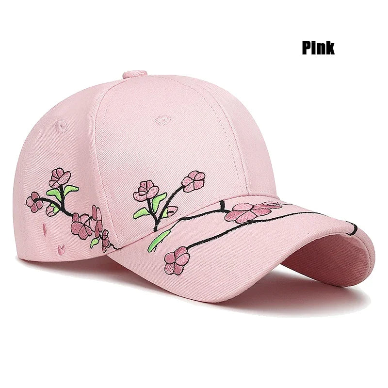 Nueva tendencia nacional gorra de pico de pato sombrero para el sol primavera y otoño bordado de flor de ciruelo estilo nacional gorra de béisbol de ala curva