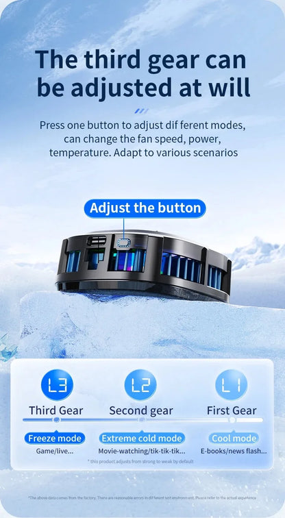 X76 2 en 1 ventilador de refrigeración de radiador móvil magnético 3 velocidades RGB para juego de teléfono PUBG iPhone Samsung Huawei