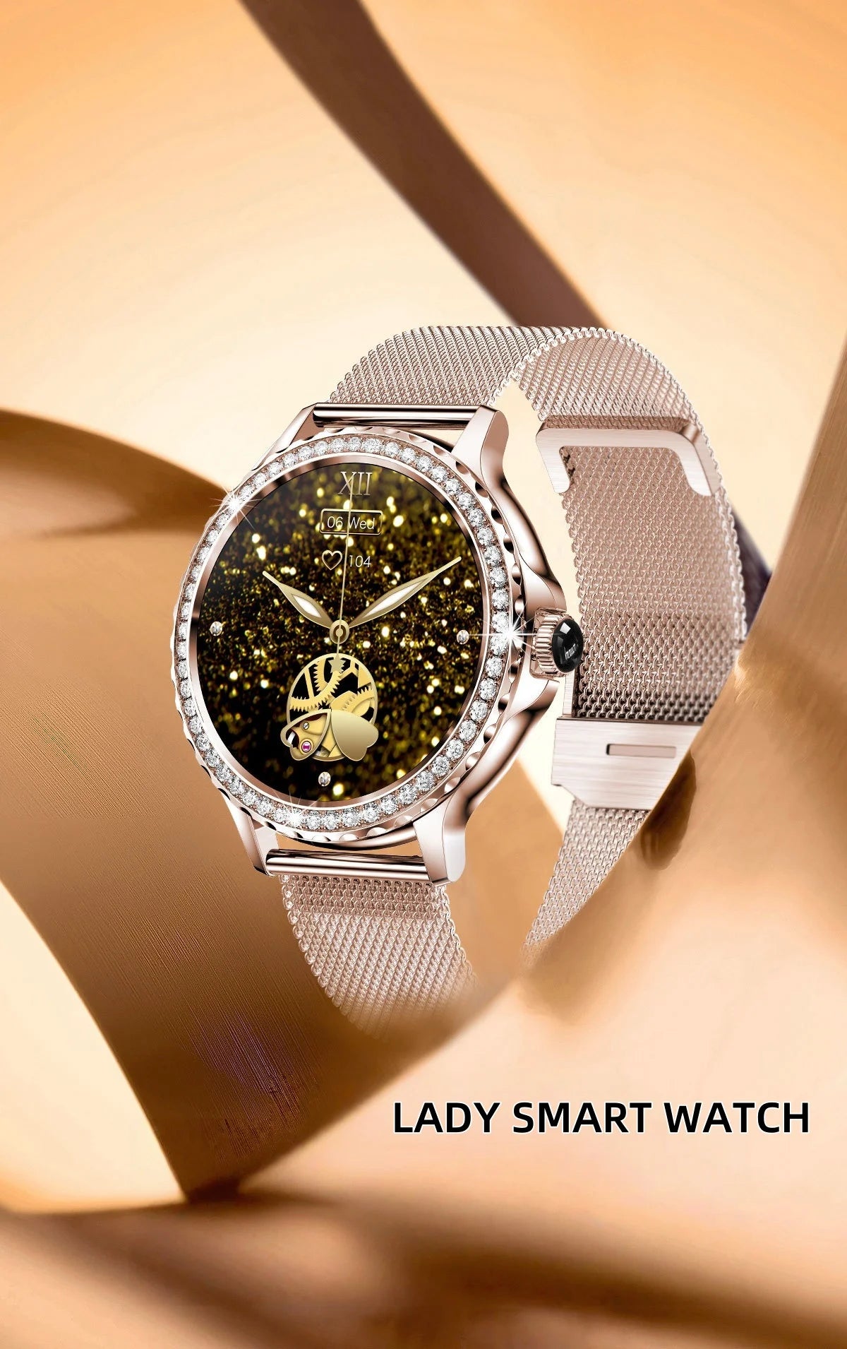 NX19 Fashion Smart Watch for Women Bluetooth Call Smart Sports Bracelet IP68 Diamond Waterproof Watch