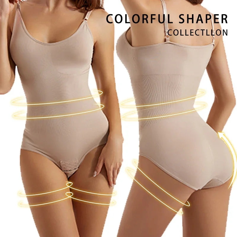 Body moldeador de cuerpo para mujer, Body moldeador sin mangas con Control de barriga, entrenador de cintura delgada con ganchos de talla grande.