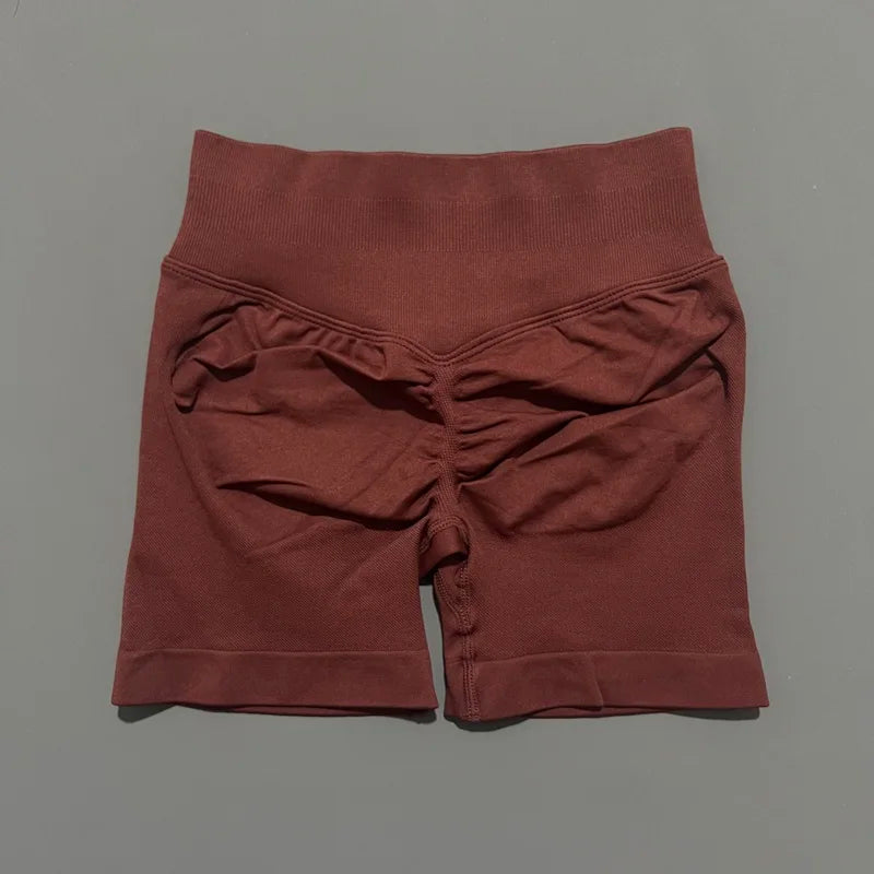 Shorts Deportivos HISTELLO Impacts de 4.5" para Mujer, Shorts de Ciclismo de Cintura Baja, Shorts de Gimnasio, Leggings de Yoga sin Costuras con Efecto Push-Up