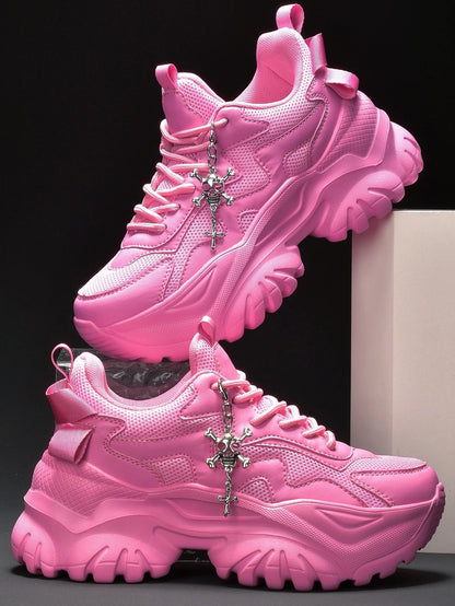 Zapatos vulcanizados informales para mujer, zapatillas ligeras con plataforma negra y tacones altos, estilo punk de Halloween para mujer