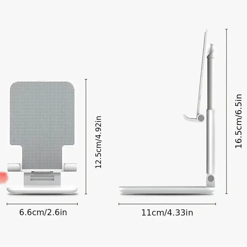 Desk Phone Holder for iPhone, iPad, Xiaomi, Adjustable Desktop Tablet Stand, Universal Mobile Phone Holder