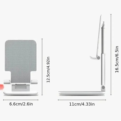 Desk Phone Holder for iPhone, iPad, Xiaomi, Adjustable Desktop Tablet Stand, Universal Mobile Phone Holder