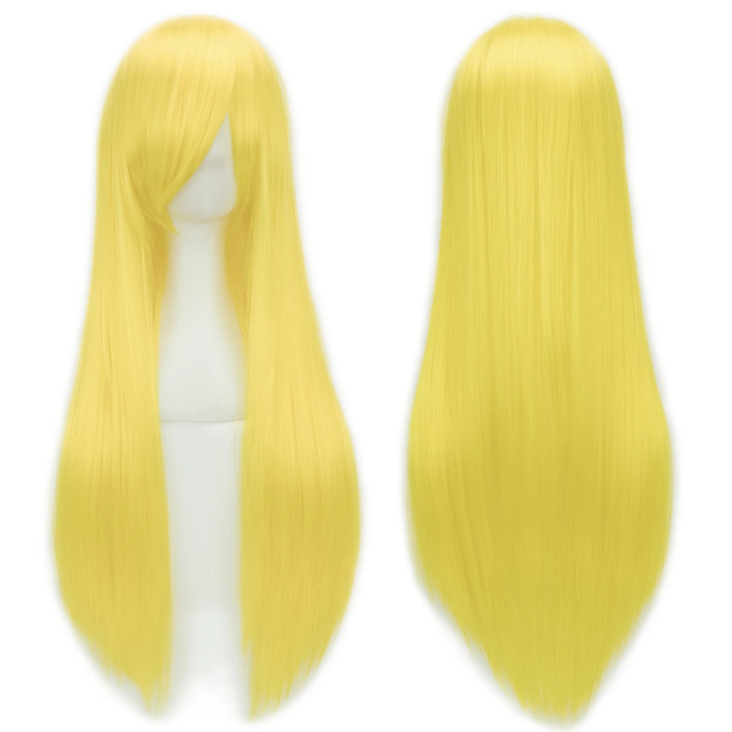 Soowee, pelo sintético de 80cm de largo, pelucas de Cosplay blancas y moradas, peluca recta de pelo negro para fiesta, peluca para mujer.
