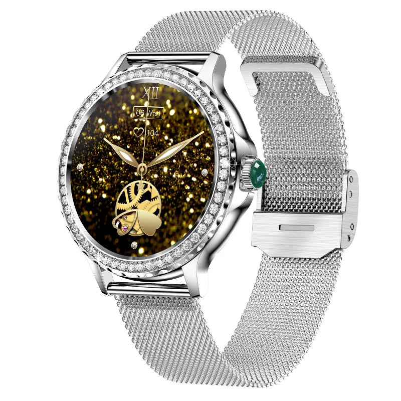 NX19 Fashion Smart Watch for Women Bluetooth Call Smart Sports Bracelet IP68 Diamond Waterproof Watch