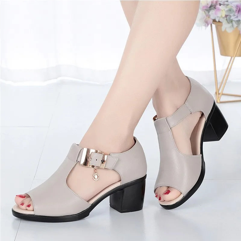 WOIZGIC, sandalias de PU para mujer, plataforma de verano, fresco, playa, tacón alto, punta abierta, informal, exterior, correa de pato ostentosa