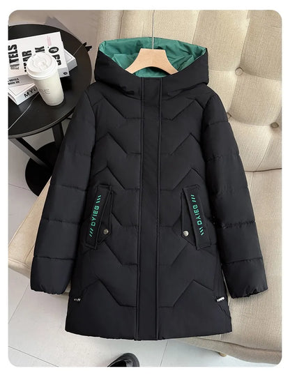 High-end women's mid-length down jacket, thick, warm and stylish, Korean style, for winter, c...