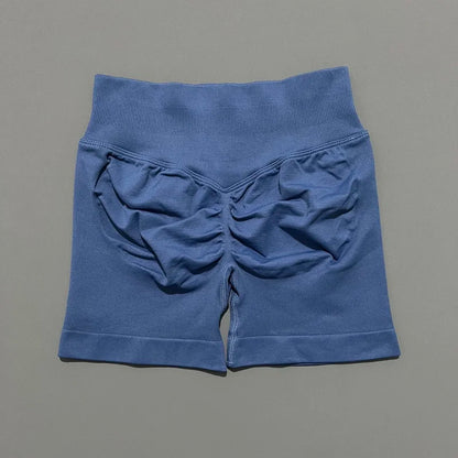 Shorts Deportivos HISTELLO Impacts de 4.5" para Mujer, Shorts de Ciclismo de Cintura Baja, Shorts de Gimnasio, Leggings de Yoga sin Costuras con Efecto Push-Up