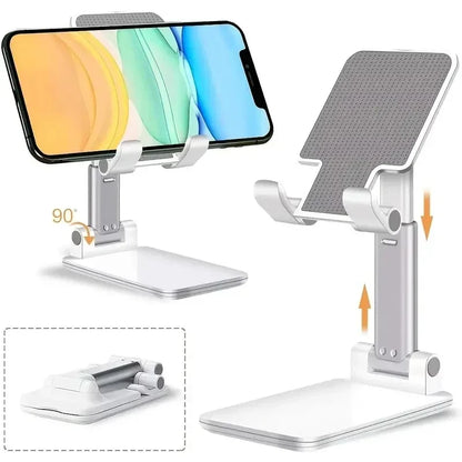 Desk Phone Holder for iPhone, iPad, Xiaomi, Adjustable Desktop Tablet Stand, Universal Mobile Phone Holder