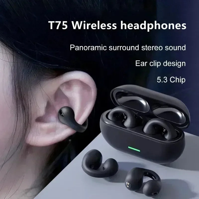 Nuevo Original T75 conducción ósea auriculares inalámbricos Bluetooth 5,3 auriculares deportivos calidad de sonido HiFi auriculares TWS impermeables