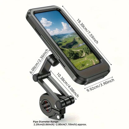 Soporte impermeable para teléfono móvil de motocicleta, bicicleta Universal, GPS 360 ° Soporte giratorio para teléfono