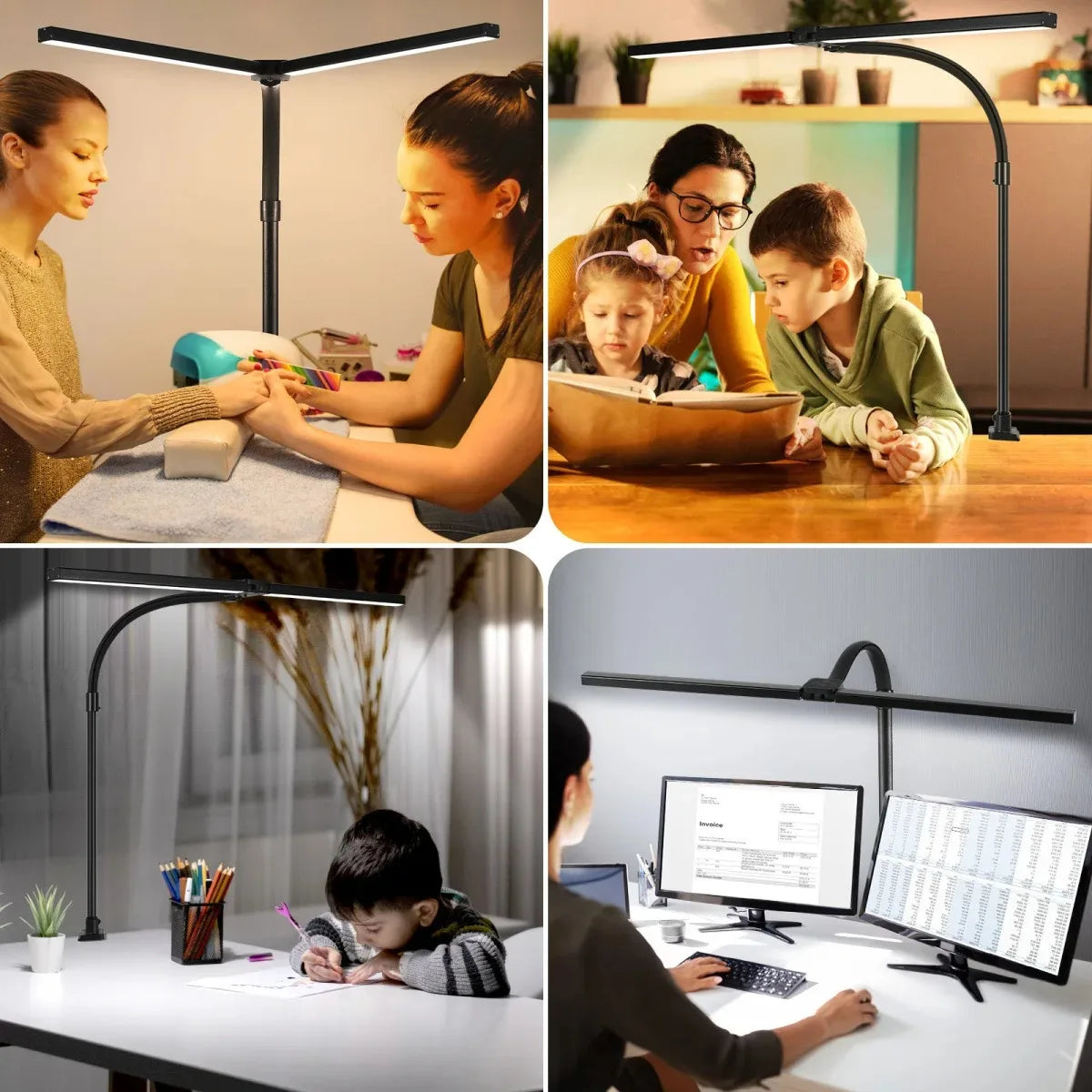 Lámpara de escritorio con Clip Led de un solo cabezal, lámparas de mesa de ordenador regulables, Monitor, luz de arquitecto, lámpara de mesa para luces de lectura de oficina