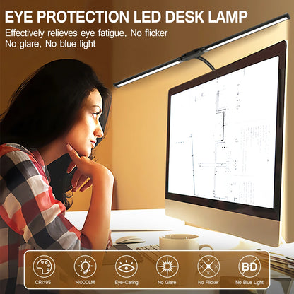 Lámpara de escritorio con Clip Led de un solo cabezal, lámparas de mesa de ordenador regulables, Monitor, luz de arquitecto, lámpara de mesa para luces de lectura de oficina