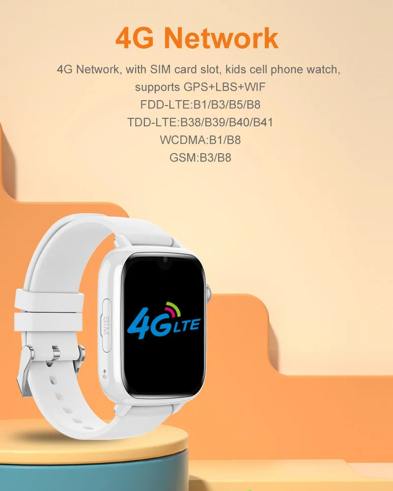 4G Smart Watch for Girls and Boys, GPS, WIFI, Video Call, SOS App, Download, Kids Smart Watch, Camera Monitor, Tracker, Location, Phone Watch