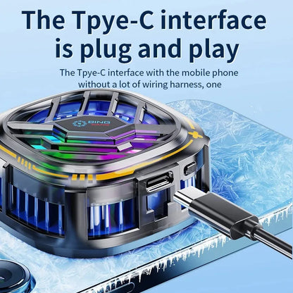 X76 2 en 1 ventilador de refrigeración de radiador móvil magnético 3 velocidades RGB para juego de teléfono PUBG iPhone Samsung Huawei